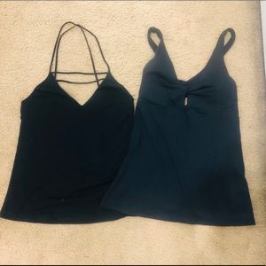 2 fabletics black tanks